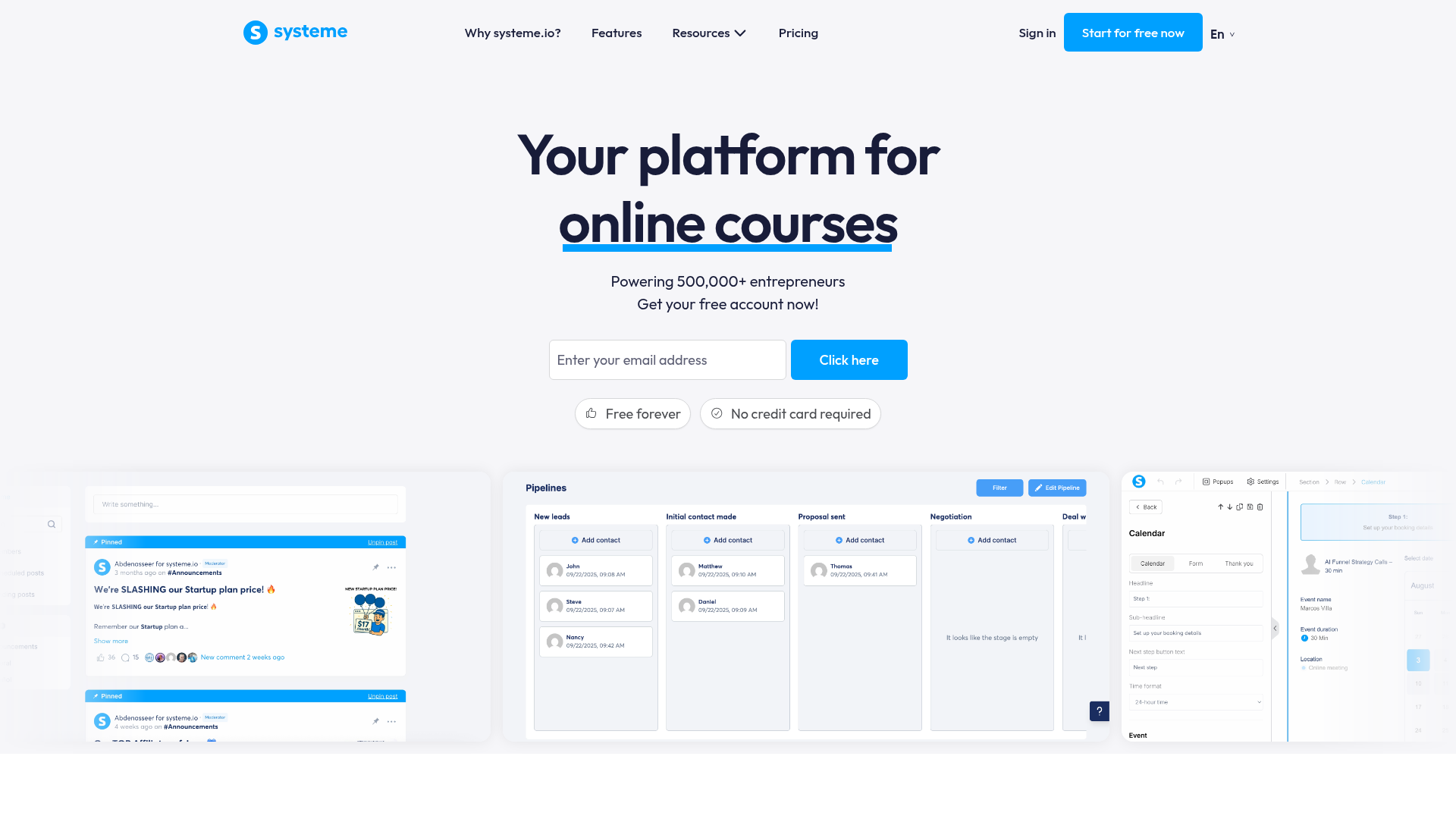 4. Systeme.io Affiliate Program Homepage