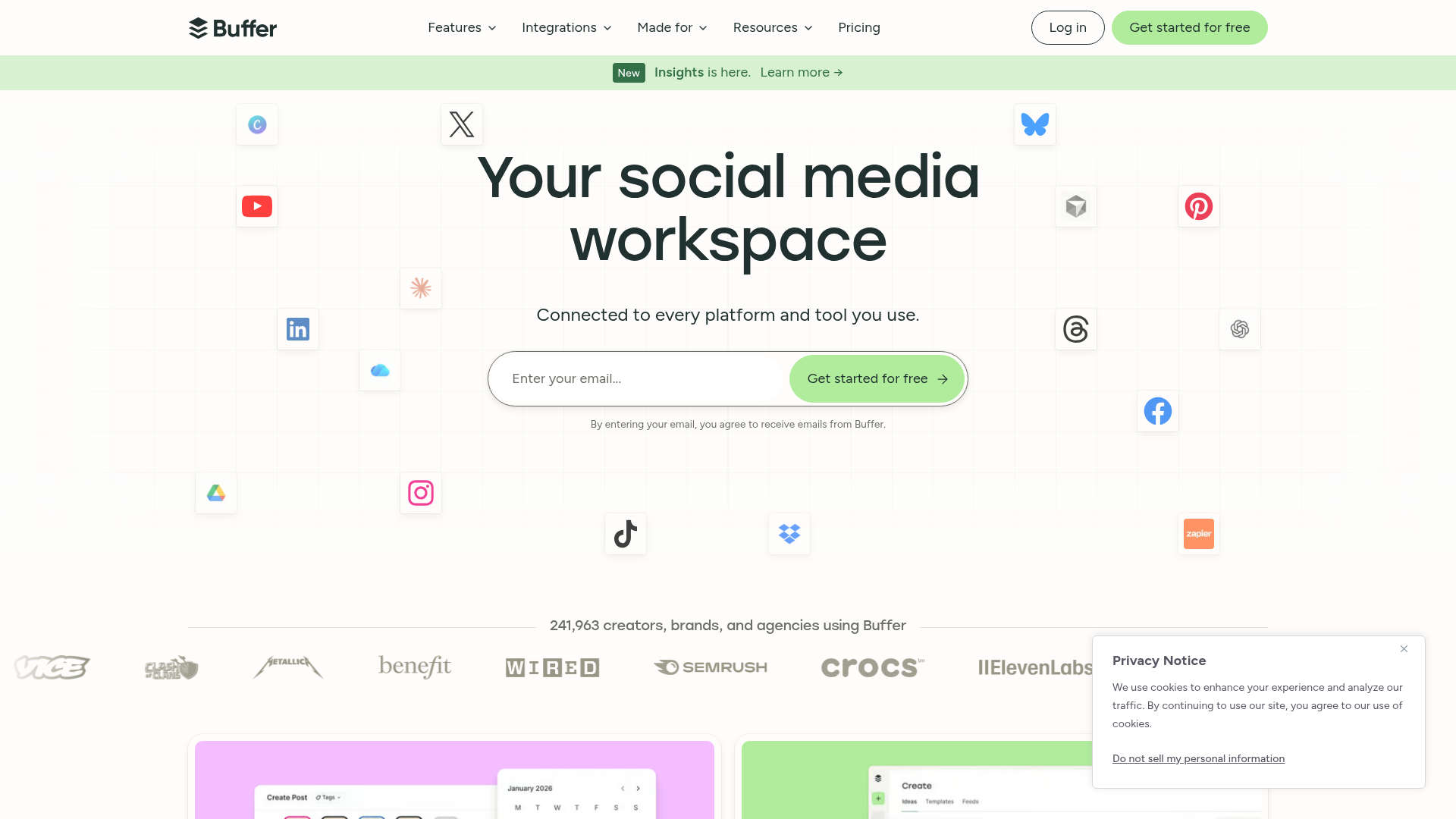 3. Buffer Homepage