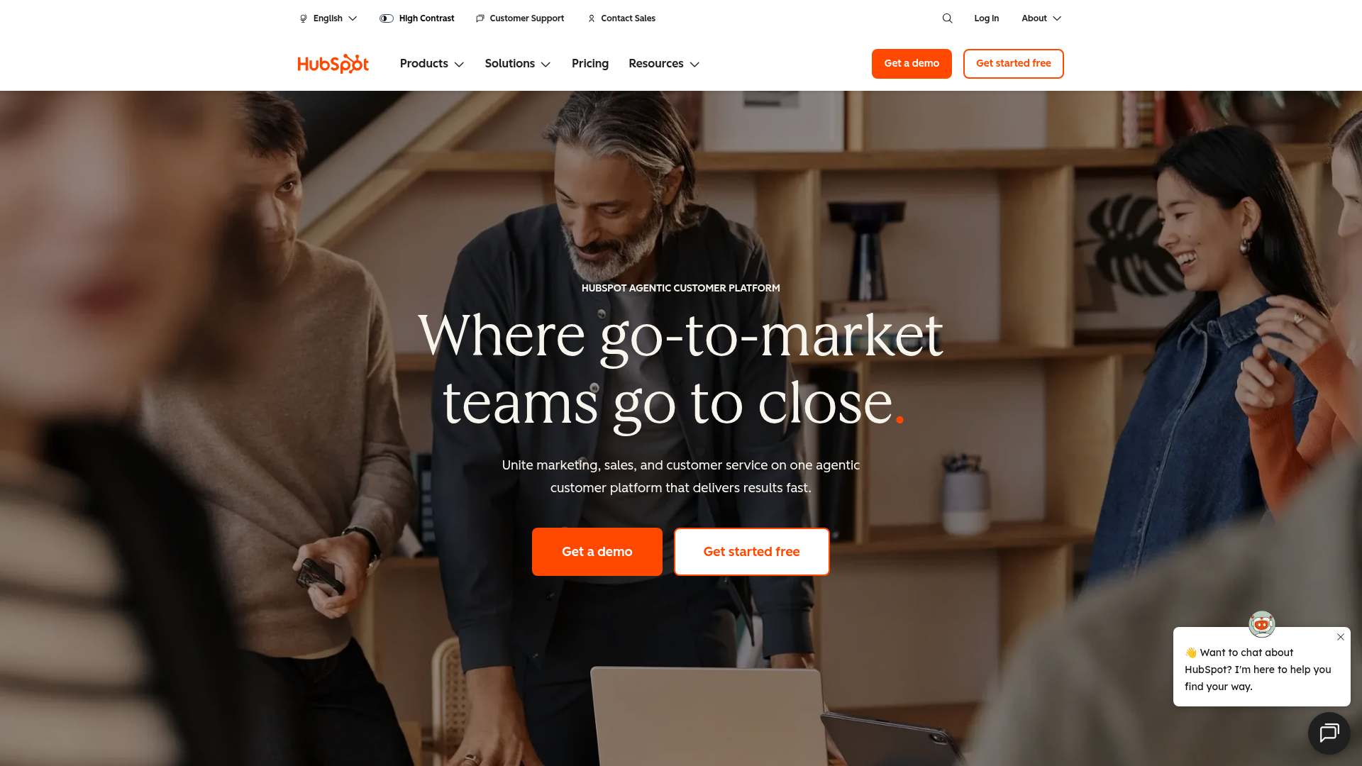 4. HubSpot Homepage